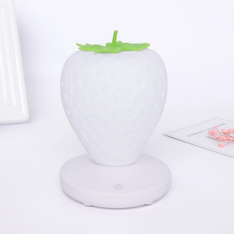 Strawberry Night Light- USB Rechargeable, Soft LED Glow