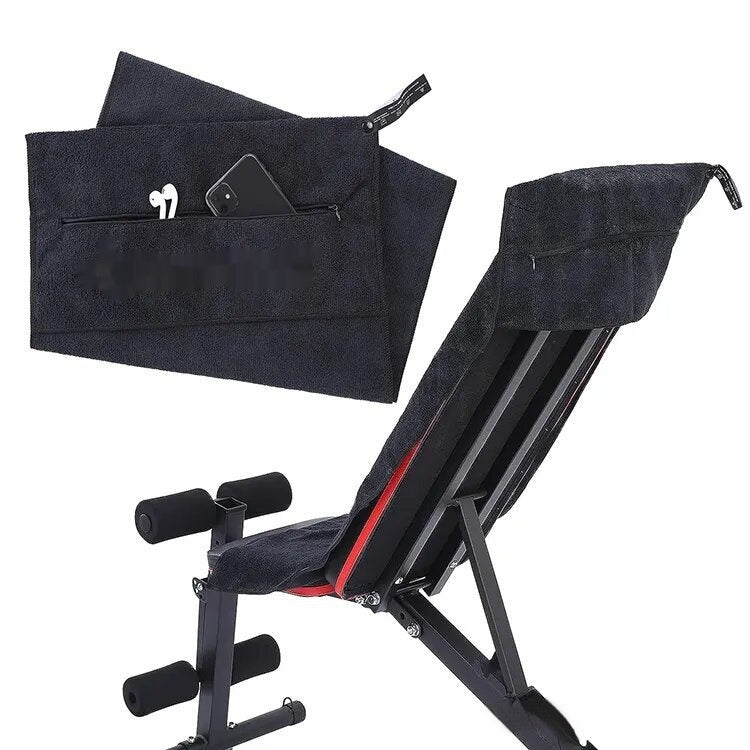 FlexTowel – Sport Gym Towel with Compact Zipper Pocket