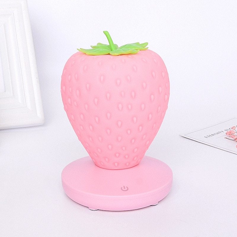 Strawberry Night Light- USB Rechargeable, Soft LED Glow