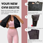 The FlexTowel- Anti Germ Gym Towel with zipper pocket